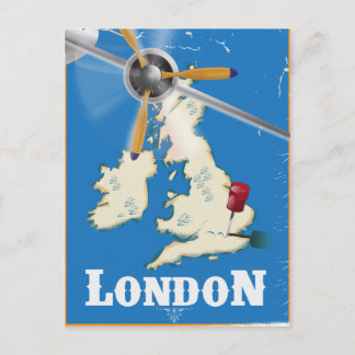 Postal Cartel de viaje vintage de Londres