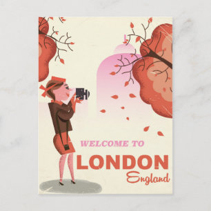 Postal Cartel de viaje vintage de Londres, Inglaterra