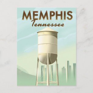 Postal Cartel de viaje vintage de Memphis Tennessee