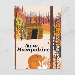 Postal Cartel de viaje vintage de New Hampshire EE. UU.