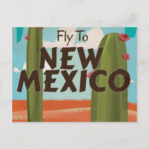 Postal Cartel de viaje vintage de Nuevo México, EE. UU.