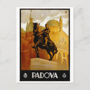 Postal Cartel de viaje vintage de Padua Italia