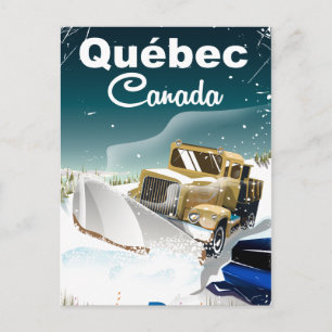 Postal Cartel de viaje vintage de Québec Canadá