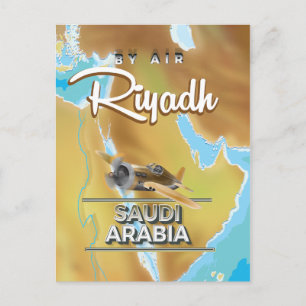 Postal Cartel de viaje vintage de Riad Arabia Saudita
