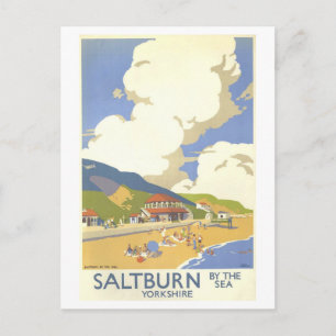 Postal Cartel de viaje vintage de Saltburn by the Sea Ing