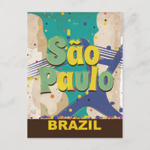 Postal Cartel de viaje vintage de São Paulo Brasil