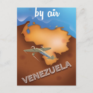 Postal cartel de viaje vintage de venezuela