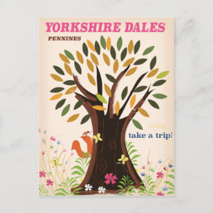 Postal Cartel de viaje vintage de Yorkshire Dales - Penni
