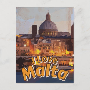 Postal Cartel de viaje vintage Me encanta Matla