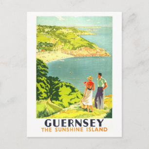 Postal Cartel de viaje vintage para Guernsey