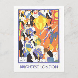 Postal Cartel de viaje vintage para Londres