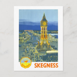 Postal Cartel de viaje vintage para Skegness