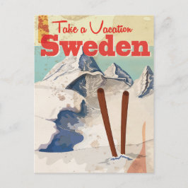 Postal Cartel de viaje vintage Suecia