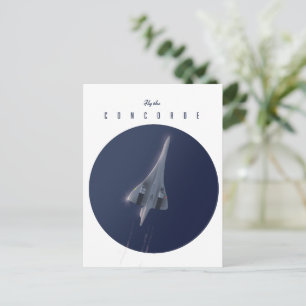 Postal Cartel de viaje Vuela en Concorde