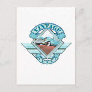 Postal Cartel de vuelo vintage al estilo de los 50 de Ver