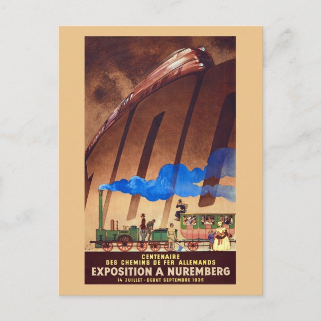 Postal Cartel del centenario del Vintage Ferroviario Alem (Anverso)