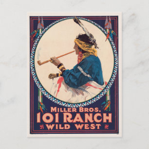 Postal Cartel del circo Miller Bros. 101 Ranch, Wild West