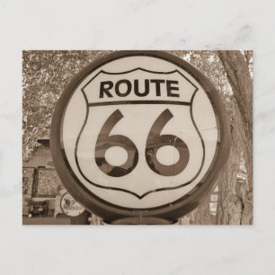 Postal Cartel del globo de gas de la ruta 66