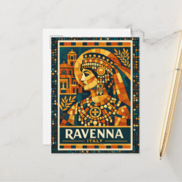 Postal Cartel del mosaico bizantino de la emperatriz de R