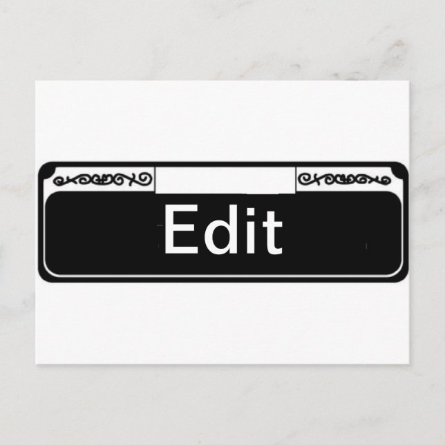 Postal Cartel en blanco del barrio francés (Anverso)