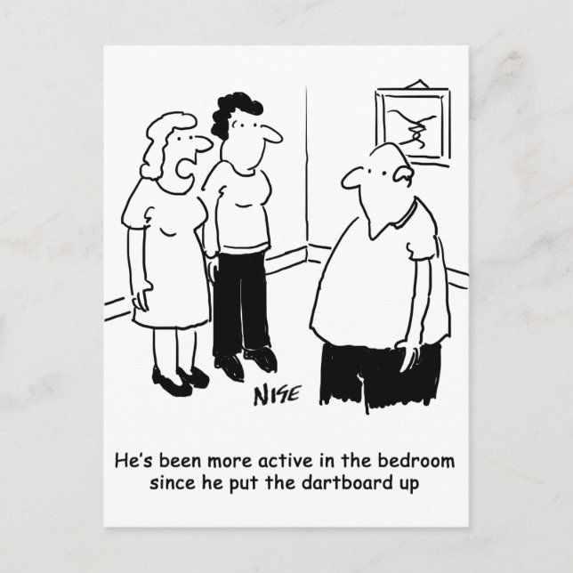 Postal Cartel en el dormitorio. Personalizado gracioso (Anverso)