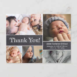 Postal Cartel grabado de cartón de agradecimiento al rota