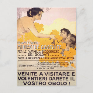 Postal Cartel italiano vintage de 1917