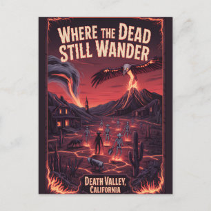 Postal Cartel occidental embrujado del Valle de la Muerte