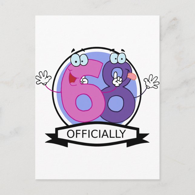 Postal Cartel oficial de cumpleaños 68. (Anverso)