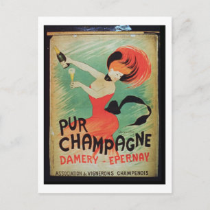 Postal Cartel que anuncia 'Pur Champagne', de Damery, E