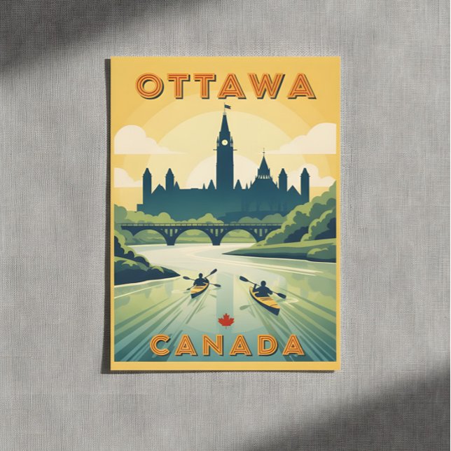 Postal Cartel retro de viaje de Ottawa Canadá (Subido por el creador)