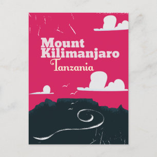 Postal Cartel vintage de dibujos animados del Monte Kilim