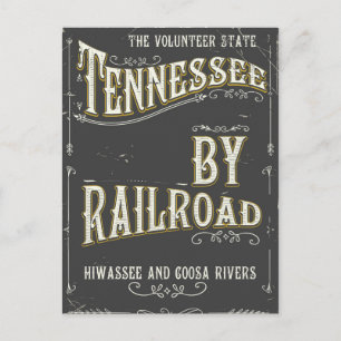 Postal Cartel vintage de ferrocarril de Tennessee EE. UU.