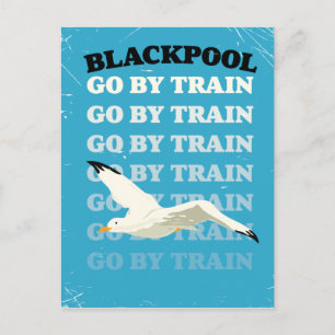 Postal Cartel vintage de la costa de Blackpool
