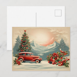 Postal Cartel vintage de Navidad