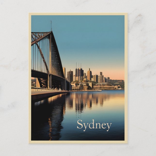 Postal cartel vintage de Sydney (Anverso)