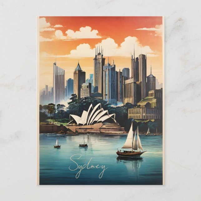 Postal Cartel vintage de Sydney (Anverso)