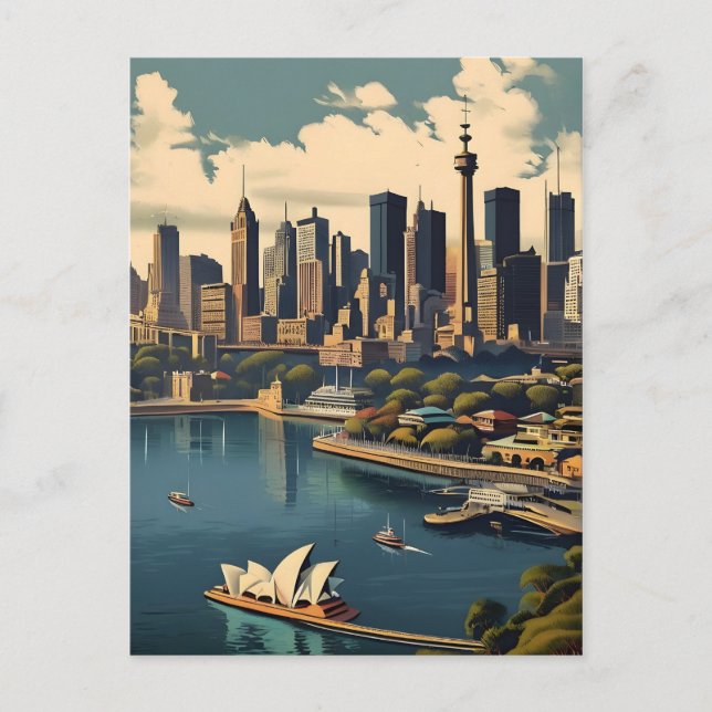 Postal Cartel vintage de Sydney (Anverso)