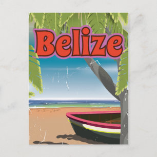 Postal Cartel vintage de vacaciones en Belice