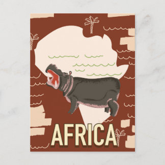 Postal Cartel vintage de viaje a África.