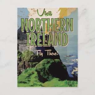 Postal Cartel vintage de viaje a Irlanda del Norte