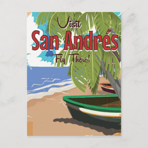 Postal Cartel vintage de viaje a San Andrés