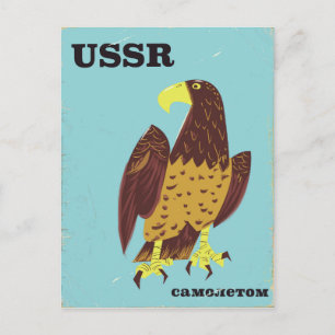 Postal Cartel vintage de viaje águila de la URSS
