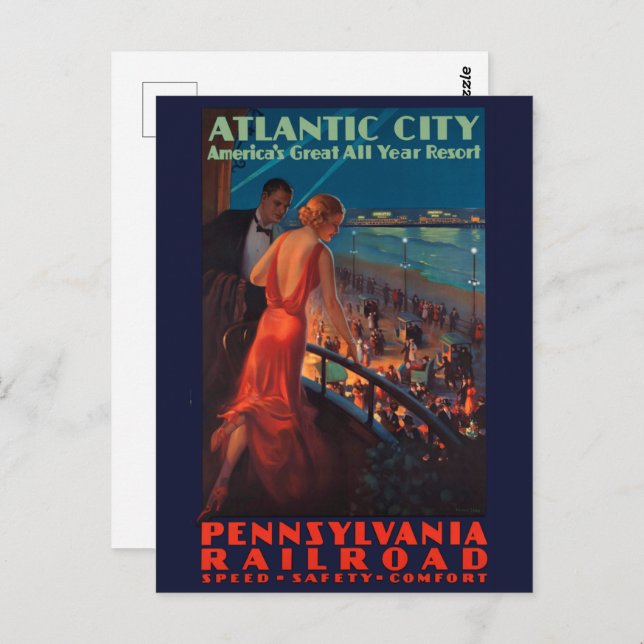 POSTAL CARTEL VINTAGE PENNSYLVANIA RAILROAD VIAJE (Anverso / Reverso)