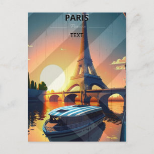 Postal Carteles de habitación estética de París