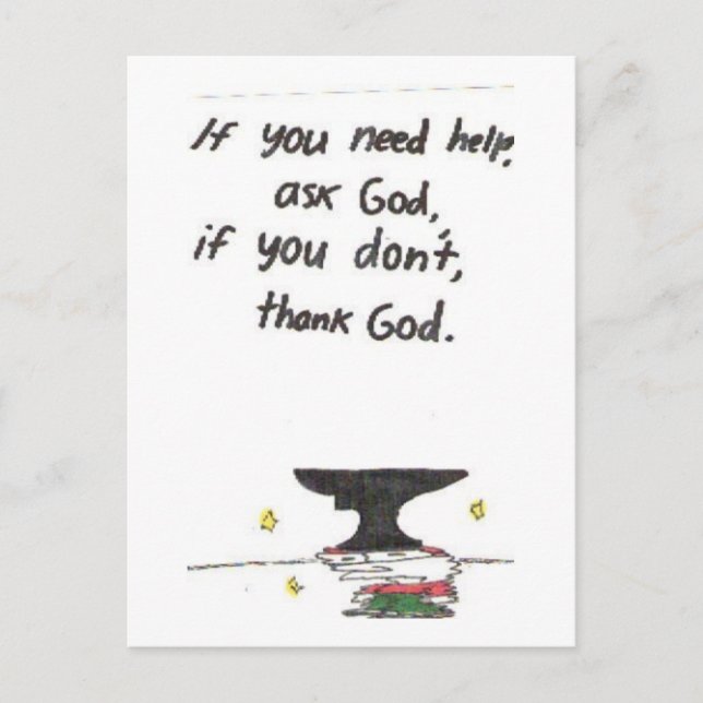 Postal Carteles de la iglesia divertida (Anverso)