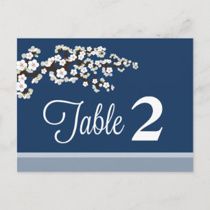 Postal Carteles de la mesa de recepción de cerezo Blossom