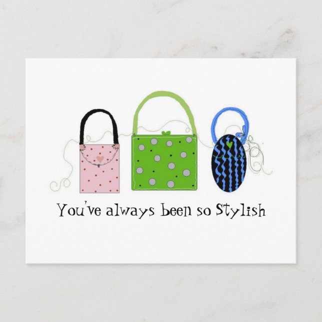 Postal Carteras caprichosas y elegantes (Anverso)