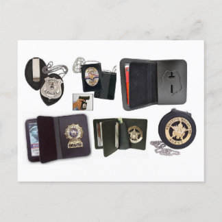 Postal Carteras y maletas de la portadora de la insignia 