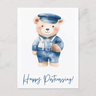 Postal Cartero de oso blanco | Traslado | Acuarela